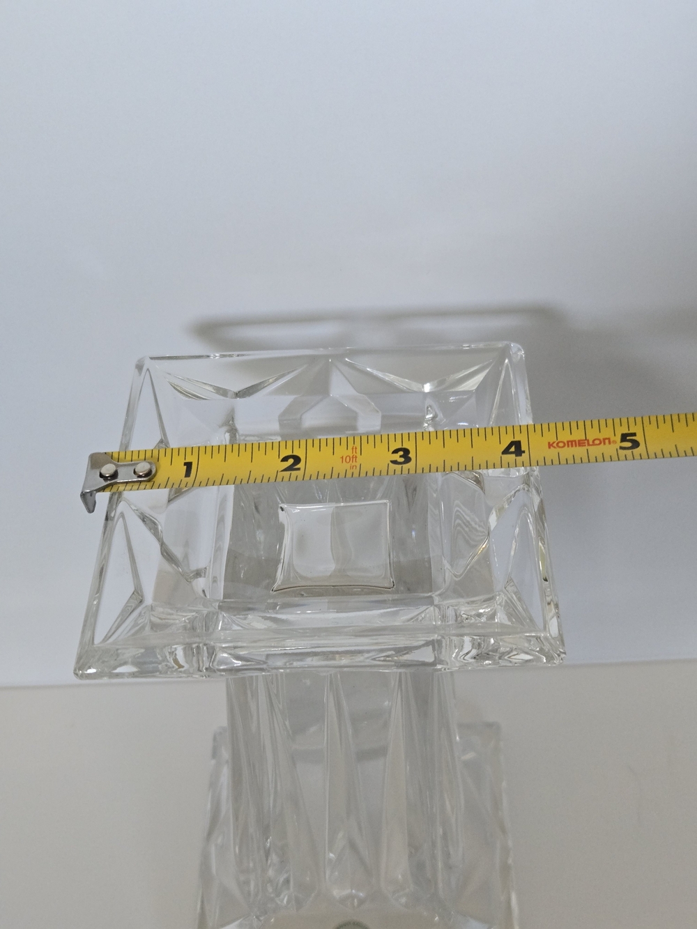 Vtg PartyLite P7374 Quad Prism Pedestal 24% Lead Crystal Pillar Candle Holder - Picture 5 of 12